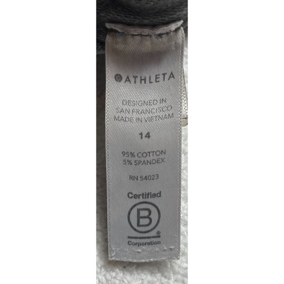 ATHLETA Womens Sz 14 Farallon Shorts Gray 4in Organic Cotton Blend Comfort-1436 - Picture 6 of 6